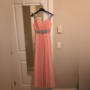 Coral Pink Prom Dress